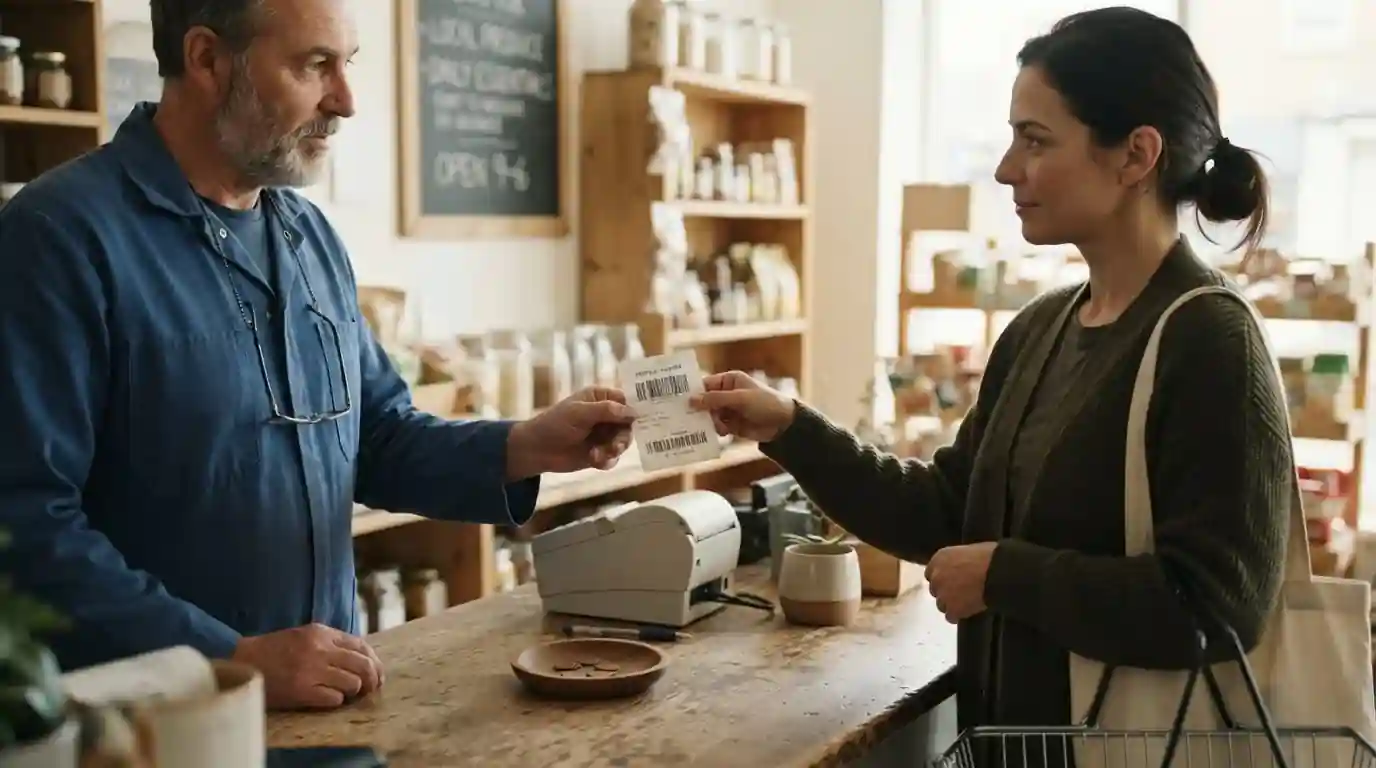 Předplacený platební kupon Paysafecard s PIN kódem u pokladny českého obchodu