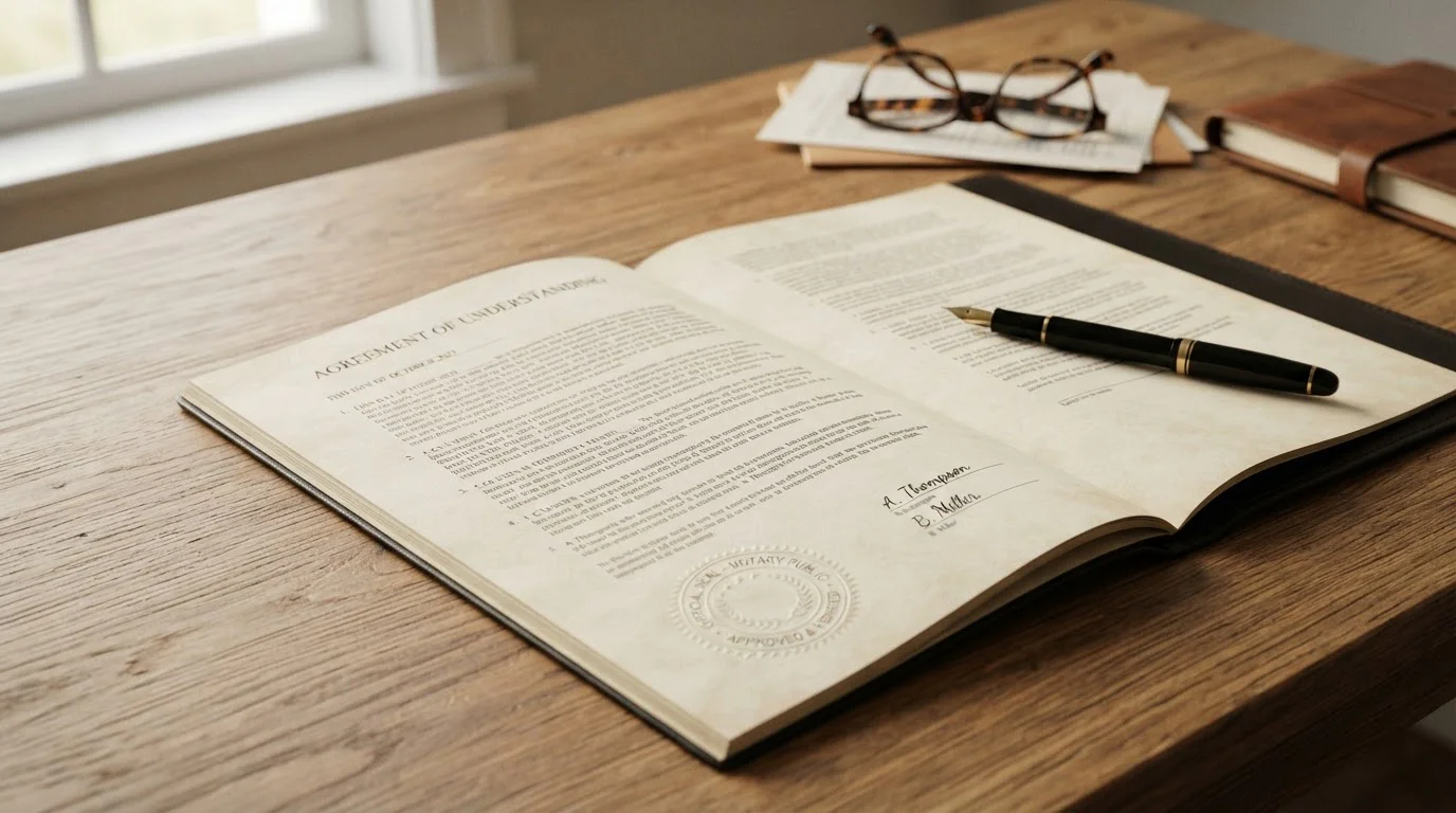 Otevřený úřední dokument s razítkem, ilustrace regulace a zdanění